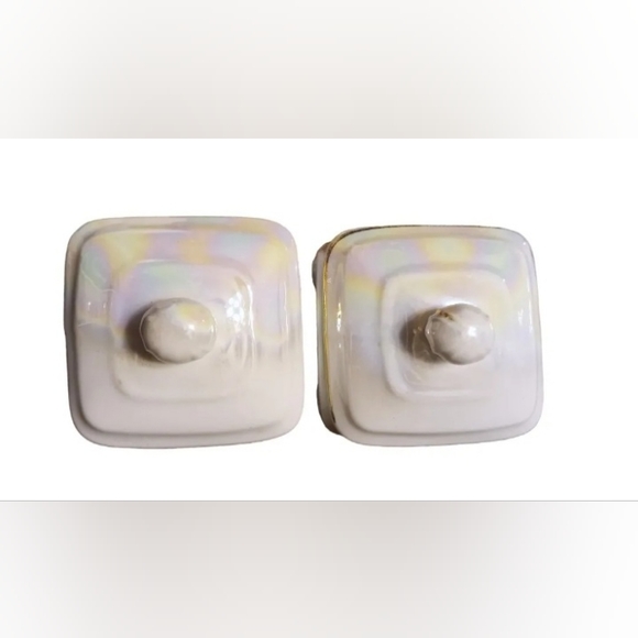 (3) Vintage Victoria Lusterware Porcelain Canisters- Pepper, Ginger, Al… - Picture 6 of 14